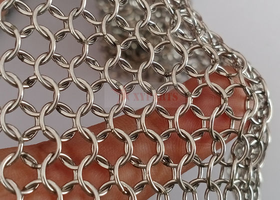 Màu bạc kim loại vòng lưới Stainless Steel cho trang trí của tòa nhà mặt tiền