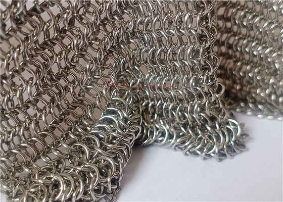 Stainless Steel Chain Mail Metal Mesh Curtains 0.53x3.81mm Đối với màn hình phòng cháy