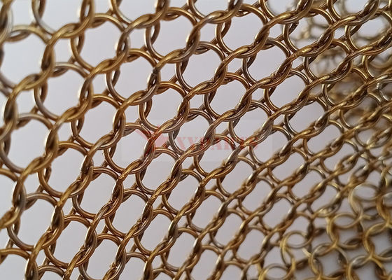 Rèm lưới bằng đồng thau cho bộ chia không gian hội trường 1,5 x 15 mm