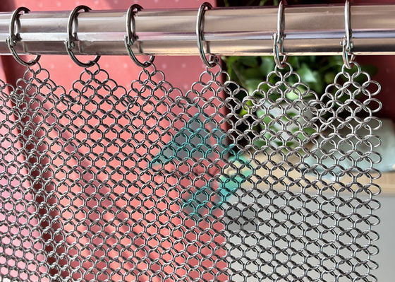 1.2x10mm Stainless Steel Metal Ring Mesh Drapery Để trang trí
