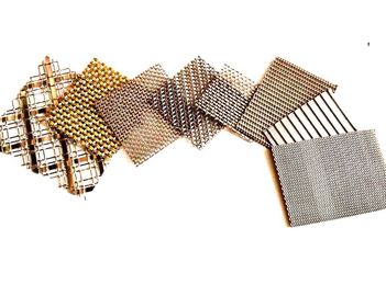 Mặt tiền ốp lưới kiến ​​trúc lan can infill Panels Warp Pitch 105 X 15mm