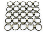 1.5 x 15mm màu đồng thau kim loại chainmail vòng lưới treo rèm cho màn hình cửa sổ
