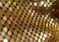 Rèm vải lưới kim loại lấp lánh 4mm Vàng cho trang trí khách sạn hoặc nhà hàng