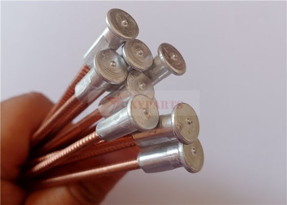 Xây dựng tàu M3x90mm Bimetallic Cd Pins With Aluminum Base Copper Coat Steel Nail