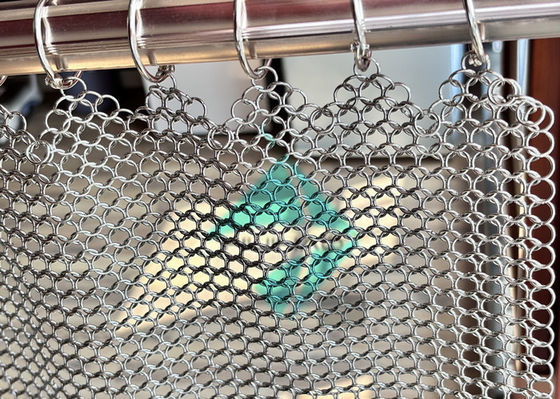 1.2x10mm Stainless Steel Metal Ring Mesh Drapery Để trang trí