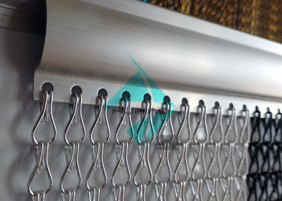 Double Hook trang trí nhôm chuỗi nối rèm cho rèm tắm