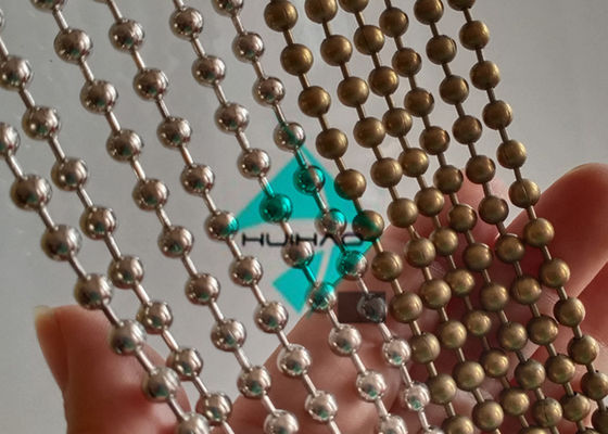 Metal Mesh Drapery Ball Bead chuỗi rèm cửa cho phòng phân vùng