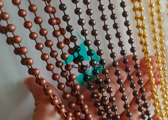 Metal Mesh Drapery Ball Bead chuỗi rèm cửa cho phòng phân vùng