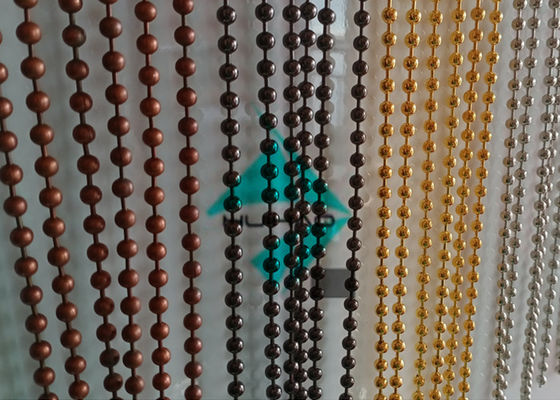 Metal Mesh Drapery Ball Bead chuỗi rèm cửa cho phòng phân vùng