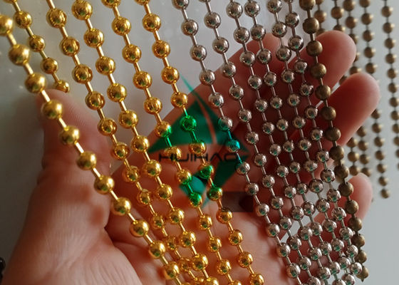 Metal Mesh Drapery Ball Bead chuỗi rèm cửa cho phòng phân vùng