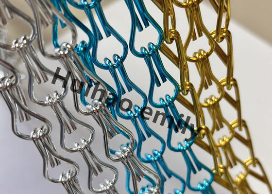 12x24mm nhôm kim loại lưới dây chuyền rèm với điều trị anodized