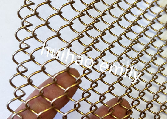 8x8mm khẩu độ nhôm kim loại cuộn lưới như màn ngăn không gian
