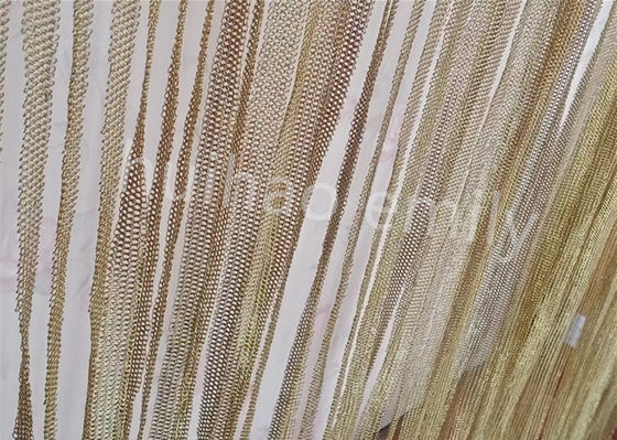 Thép không gỉ 7mm Ring Mesh Chain Mail Curtain With Fringing