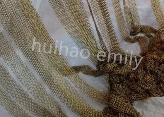 Thép không gỉ 7mm Ring Mesh Chain Mail Curtain With Fringing