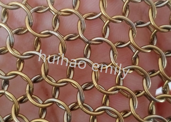 Thép không gỉ 7mm Ring Mesh rèm cho trang trí nội thất