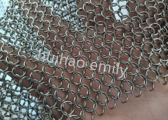 Thép không gỉ 7mm Ring Mesh rèm cho trang trí nội thất