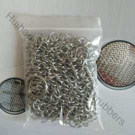 7 "X 7" Stainless Steel Chain Mail Ring Mesh Scrubbers cho đồ nấu ăn bằng sắt đúc