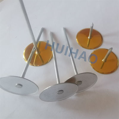 12Ga X 70 mm Ống thép kẽm đầu cốc gợn cho cách nhiệt ống HVAC