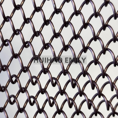 0.8mmx8mm nhôm hợp kim kim loại cuộn rèm màn hình lưới kim loại linh hoạt