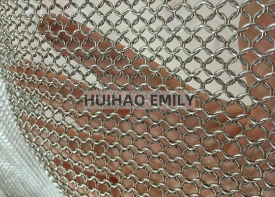 Trang trí Ring Mesh rèm rèm, Custom Color Metal Mesh rèm