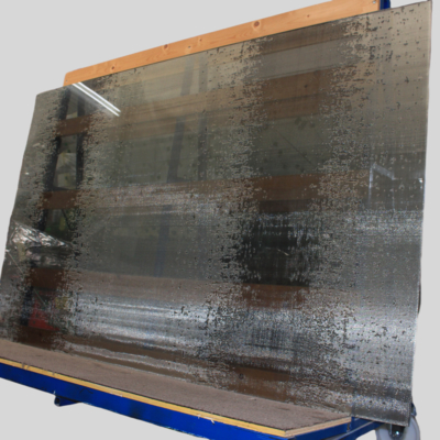 Màu sắc thủy tinh mạ sợi lưới Laminated cho mặt tiền xây dựng