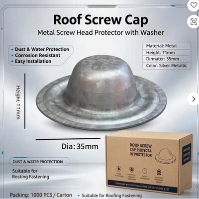 RAL7016 Nắp vít mái nhà bằng kim loại màu xám che phủ tấm mái nhà chống nước vít mái nhà