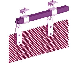 Custom nhôm thép cuộn rèm phân chia không gian 0.8mm dây