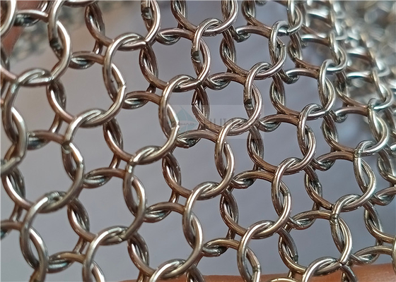Màn cửa lưới thép không gỉ 7mm Màu bạc được sử dụng cho các công trình kiến ​​trúc