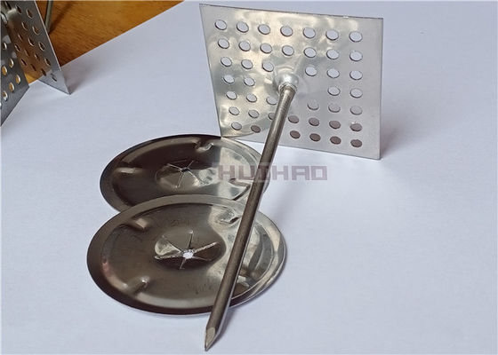 Chân cách điện đục lỗ bằng thép không gỉ được sử dụng để cố định tấm sợi thủy tinh hoặc len khoáng sản