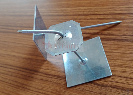 Thép galvanized Self Stick Pin để cố định vật liệu cách nhiệt được hình thành sẵn vào ống dẫn kim loại