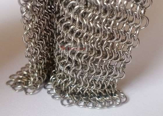 Lớp thép không gỉ được hàn với đường kính 0,53mm và đường kính vòng 3,81mm cho rèm phòng