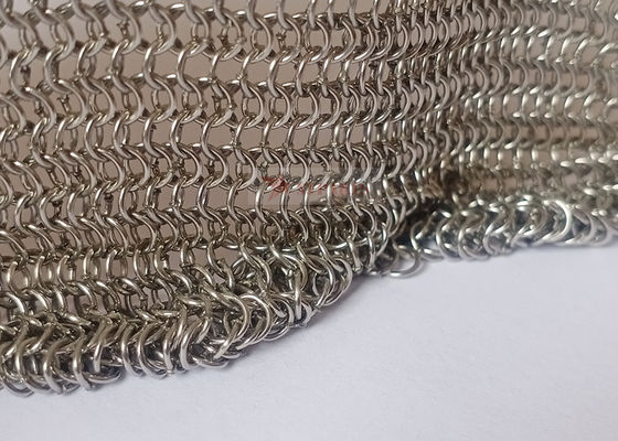 0.53x3.81mm thép không gỉ hàn dây chuyền vòng lưới cho rèm kim loại lưới