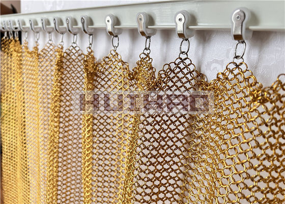 Thép không gỉ 1.2x10mm kim loại Ring Mesh cho trang trí bên ngoài