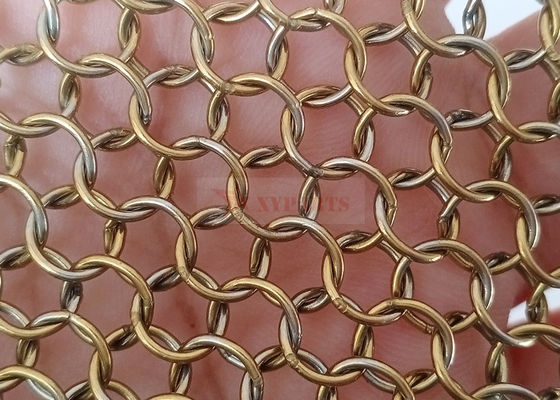 Mạ điện Lưới vòng kim loại 0,8mm X 7mm cho rèm ngăn không gian