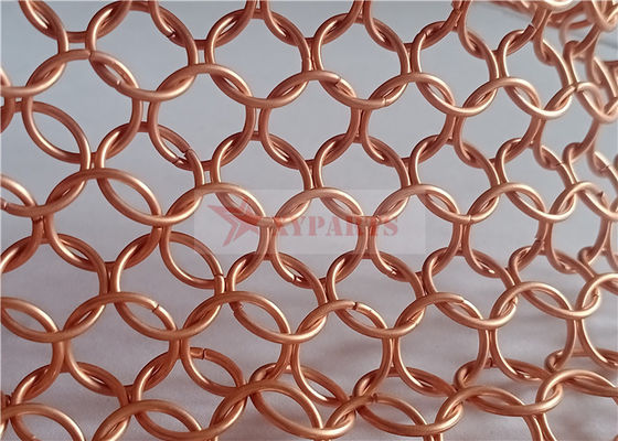 1.2x10mm Vàng màu dây chuyền vải cho kiến trúc trang trí và kim loại vòng lưới