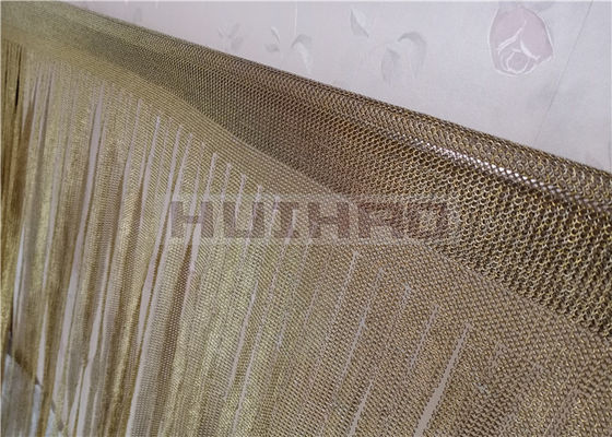 0.53x3.81mm Stainless Steel Metal Ring Mesh màu đồng cho rèm dây