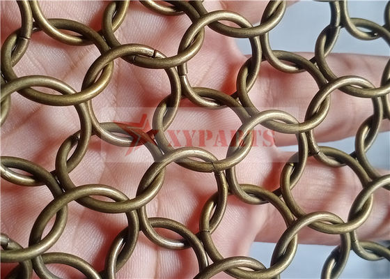 Rèm lưới vòng màu đồng 1,5x15mm cho xây dựng cửa hàng