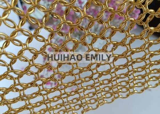 Trang trí Ring Mesh rèm rèm, Custom Color Metal Mesh rèm