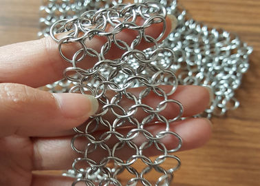 316 Thép không rỉ Chainmail Ring Mesh Sử dụng Các tính năng nước, vòi hoa sen Rèm