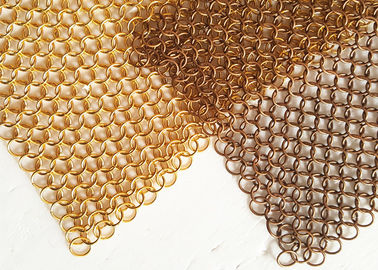 Ánh sáng khuếch tán Chainmail Metal Ring Mesh Đối với phân vùng nội thất Decoraive