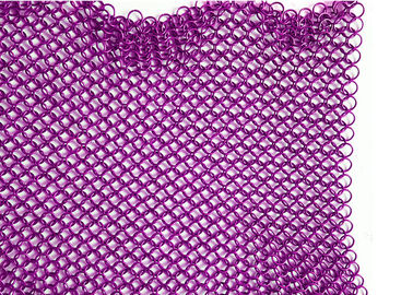 Tường phân vùng Thép Không Gỉ Vòng Lưới cho Khách Sạn Curtain Tường 1 MÉT DIA 8 MÉT Mở
