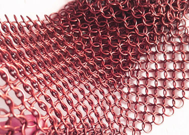Kiến trúc trang trí Thép không gỉ Metal Ring Mesh cho Room Divider Curtain
