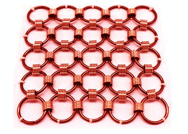 Customized Chainmail Ring Kim Loại Lưới Treo Rèm Cho Trung Tâm Mua Sắm Khách Sạn Trang Trí