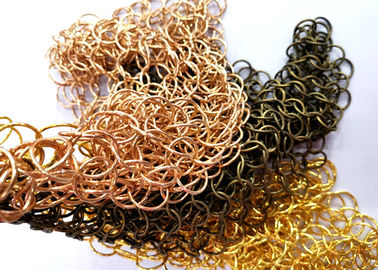Chainmail Dệt trang trí bằng kim loại bằng lưới cho tường bao, phòng chia