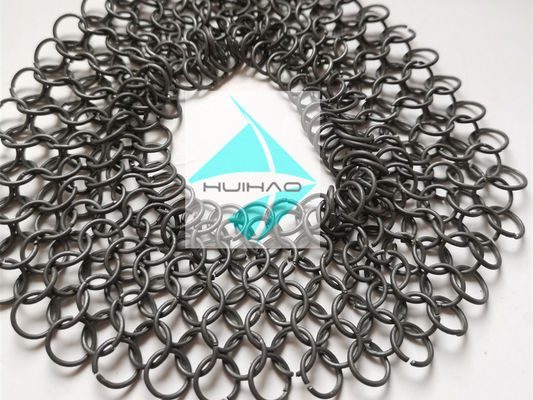 Vòng tròn Chainmail dệt 1.2mm X 12mm Vòng kim loại Lưới ngăn cách không gian