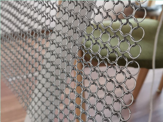 Xử lý cửa sổ Màn cửa lưới bằng thép không gỉ, Lưới kim loại Chainmail Drapery cho dải phân cách không gian