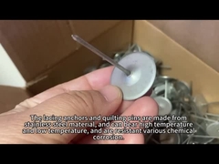 Các thành phần đệm cách nhiệt có thể tháo rời: Thép không gỉ, móc dây và máy giặt và chân chăn